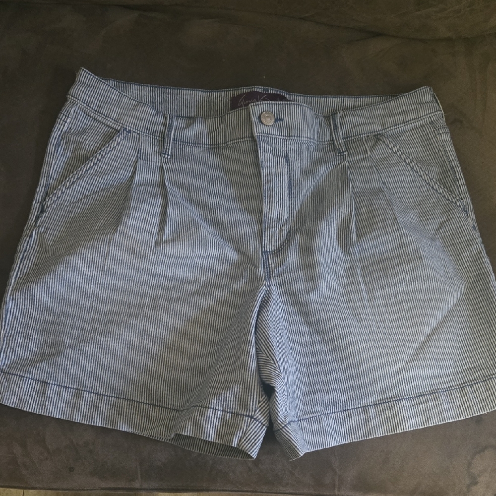 Gloria Vanderbilt Blue Striped Women's Shorts